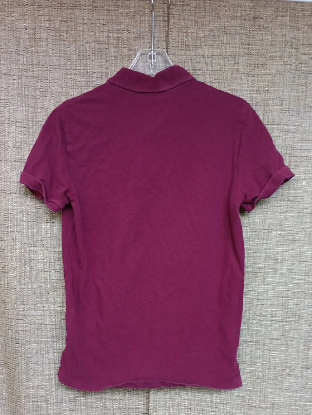Polo by Ralph Lauren Men's Burgundy Polo with Navy Pony